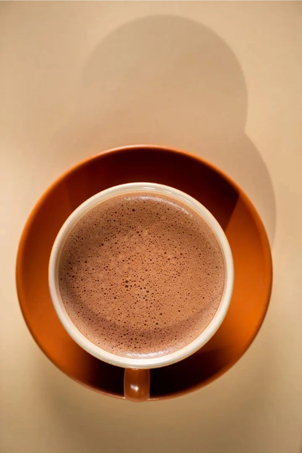 Xicara de cafe vista de cima - Netcoffee